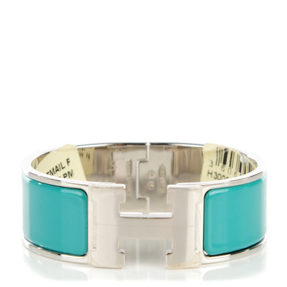 Hermes Enamel Wide Clic Clac H Bracelet PM Emeraude 1 of 5