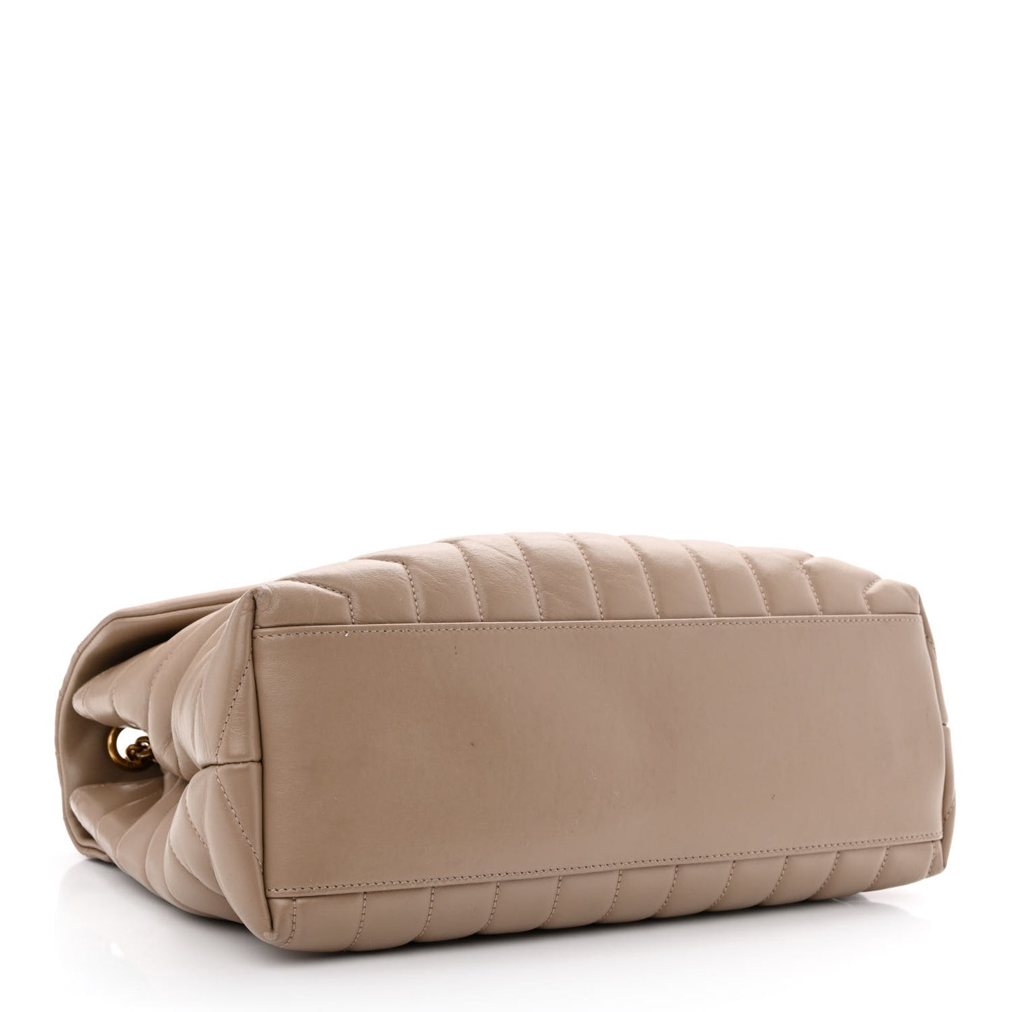 Calfskin Y Quilted Monogram Medium Loulou Chain Satchel Dusty Grey