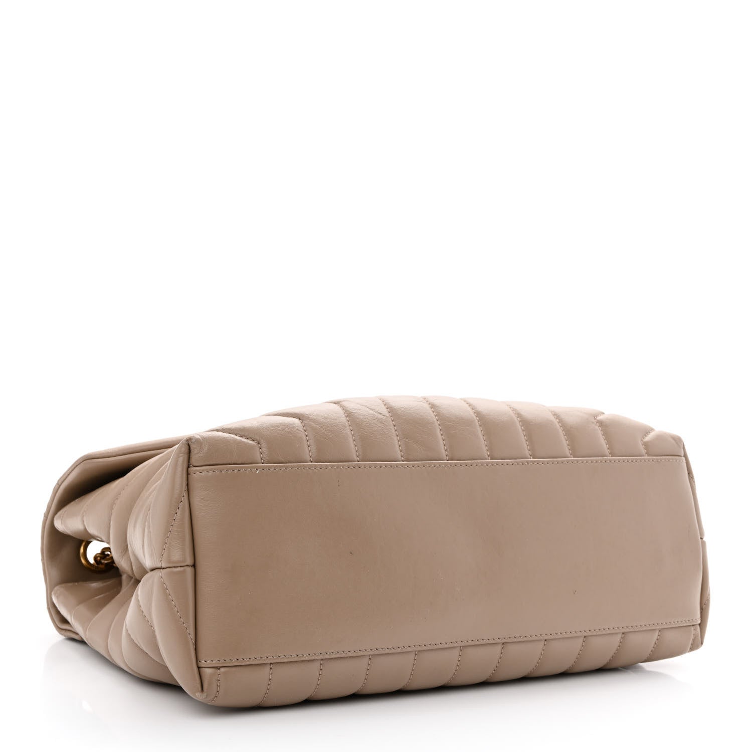 Saint Laurent Calfskin Y Quilted Monogram Medium Loulou Chain Satchel Dusty Grey 4 of 10