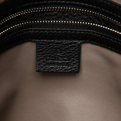 Gucci Pebbled Calfskin Lady Tassel Top Handle Bag Black 6 of 10