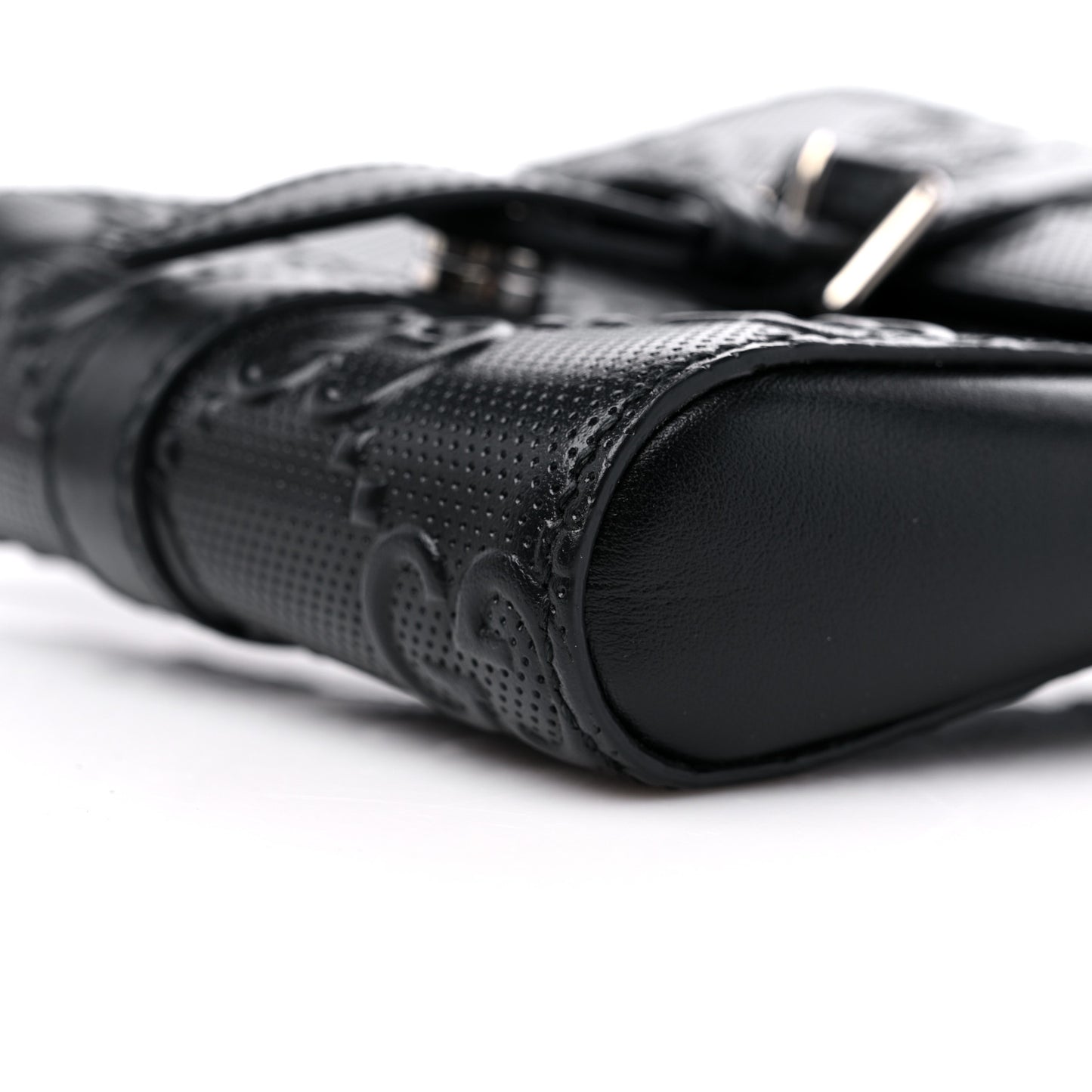 Calfskin GG Tennis Embossed 2 Detachable Pouch Belt Bag Black