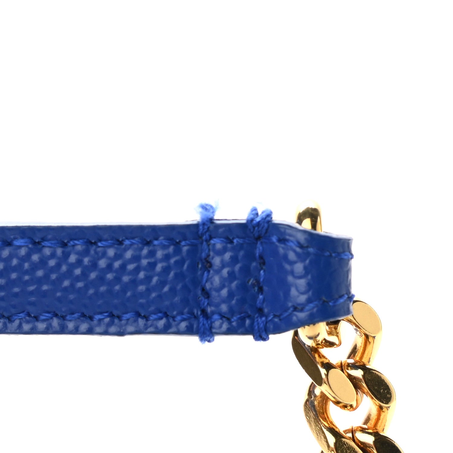 Saint Laurent Grain De Poudre Matelasse Chevron Monogram Chain Wallet Blue Majorelle 12 of 12