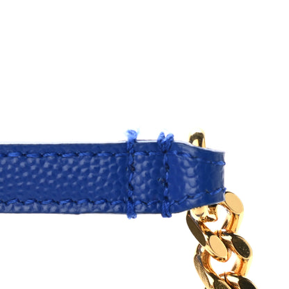 Saint Laurent Grain De Poudre Matelasse Chevron Monogram Chain Wallet Blue Majorelle 12 of 12