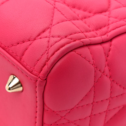 Christian Dior Lambskin Cannage Medium Lady Dior Fuchsia 12 of 16