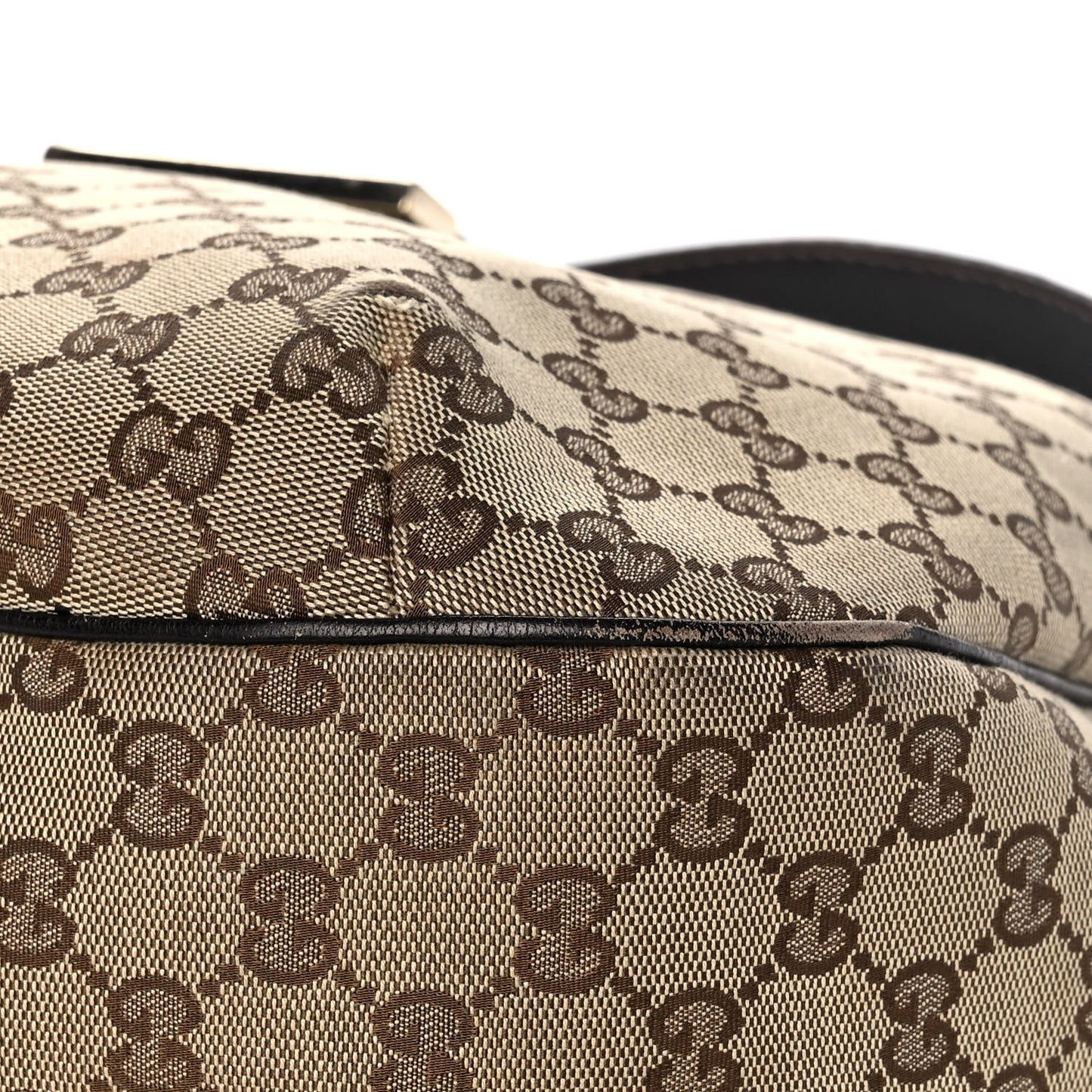 Monogram Large New Ladies Web Hobo Dark Brown