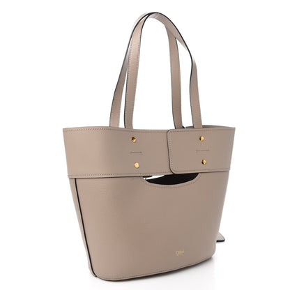 Chloe Smooth Grained Calfskin Small Aby Tote Motty Grey 3 of 9