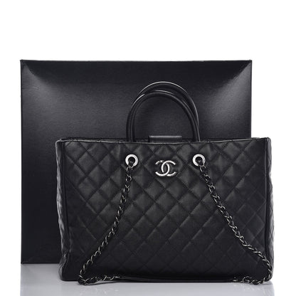 Chanel Caviar Quilted Large Coco Handle Shopping Tote Black 9 of 9