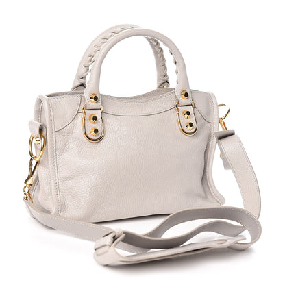 Balenciaga Chevre Gold Metallic Edge Hardware Mini City Gris Clair Gris Perle 3 of 10