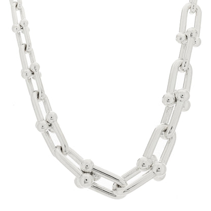 Tiffany Sterling Silver HardWear Graduated Link Necklace 1 of 6
