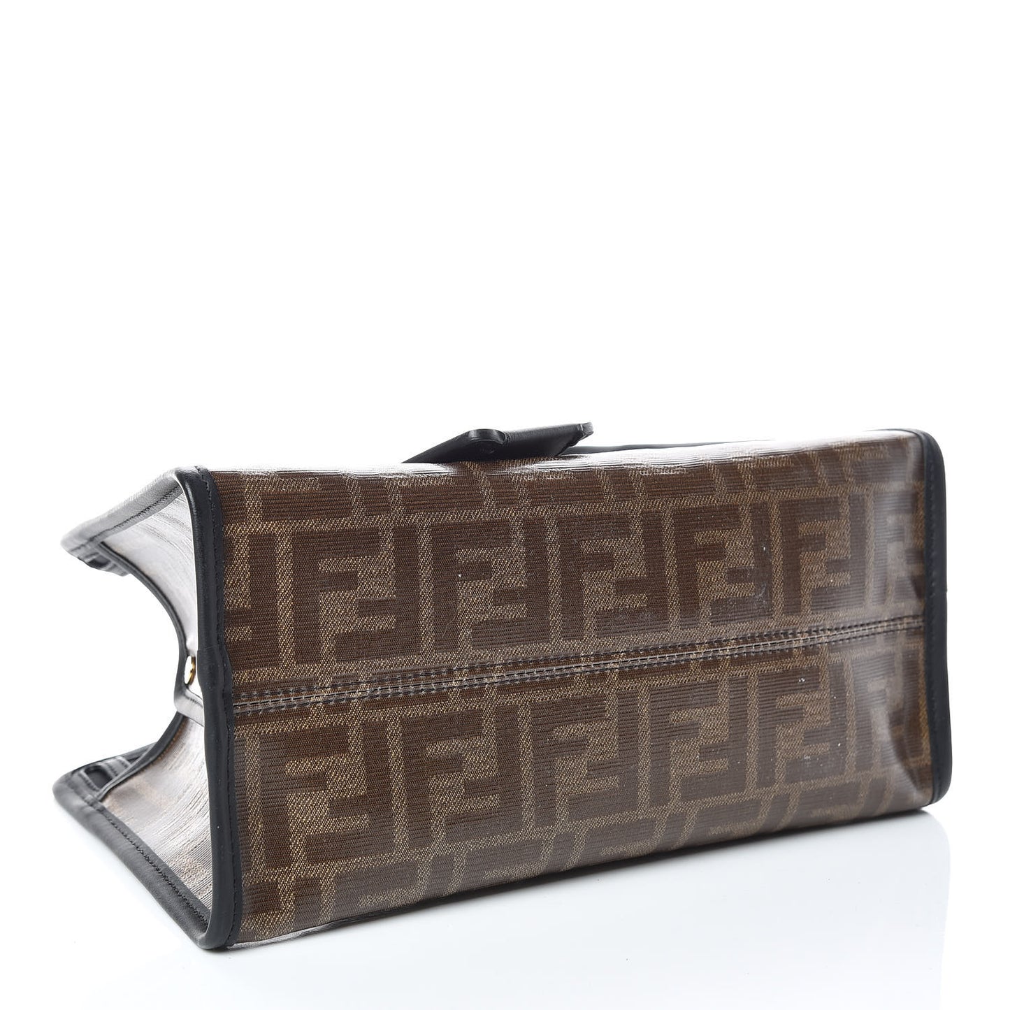 Glazed Fabric Vitello Century FF 1974 Stamp Patch Mini Peekaboo Defender Cover Mogano Panna Black