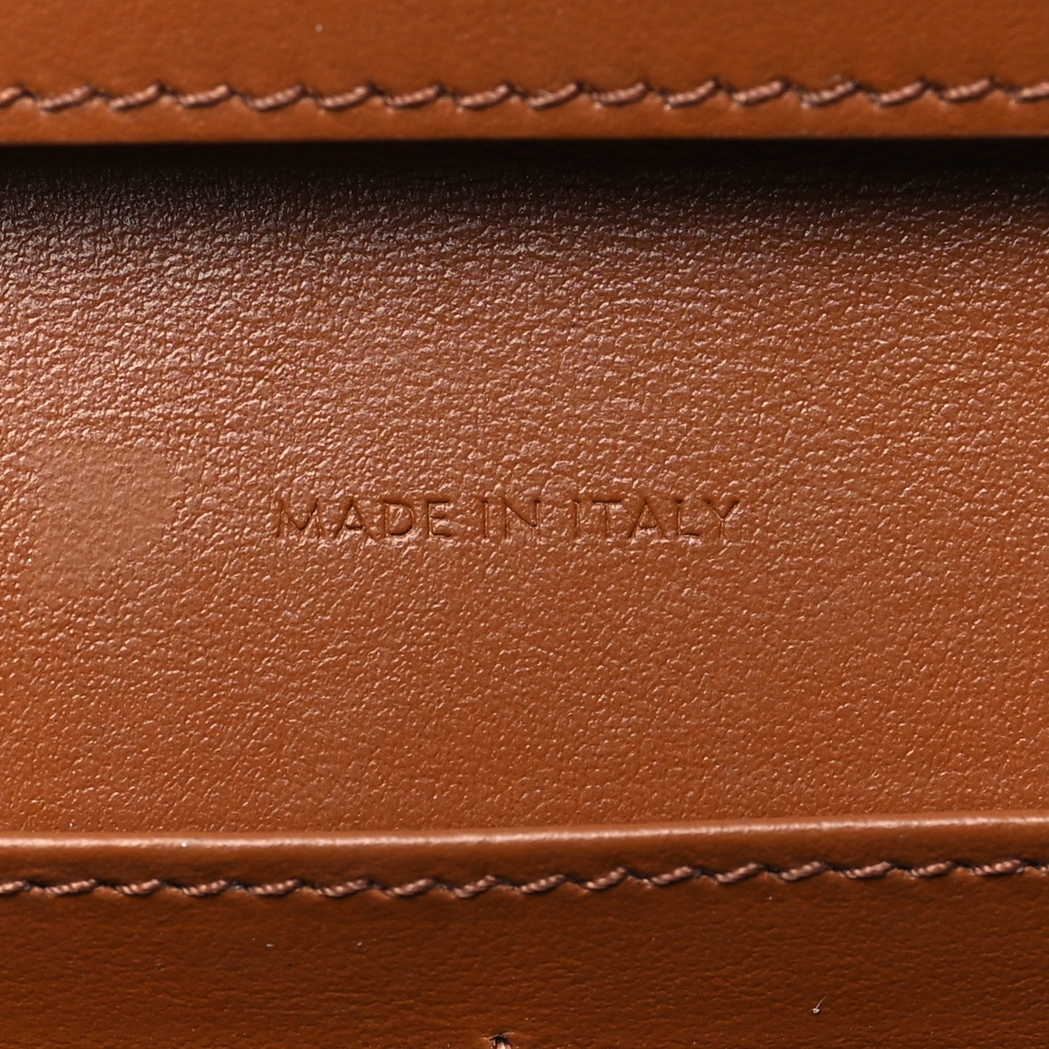 Celine Triomphe Canvas Calfskin Envelope Bag Tan 7 of 13