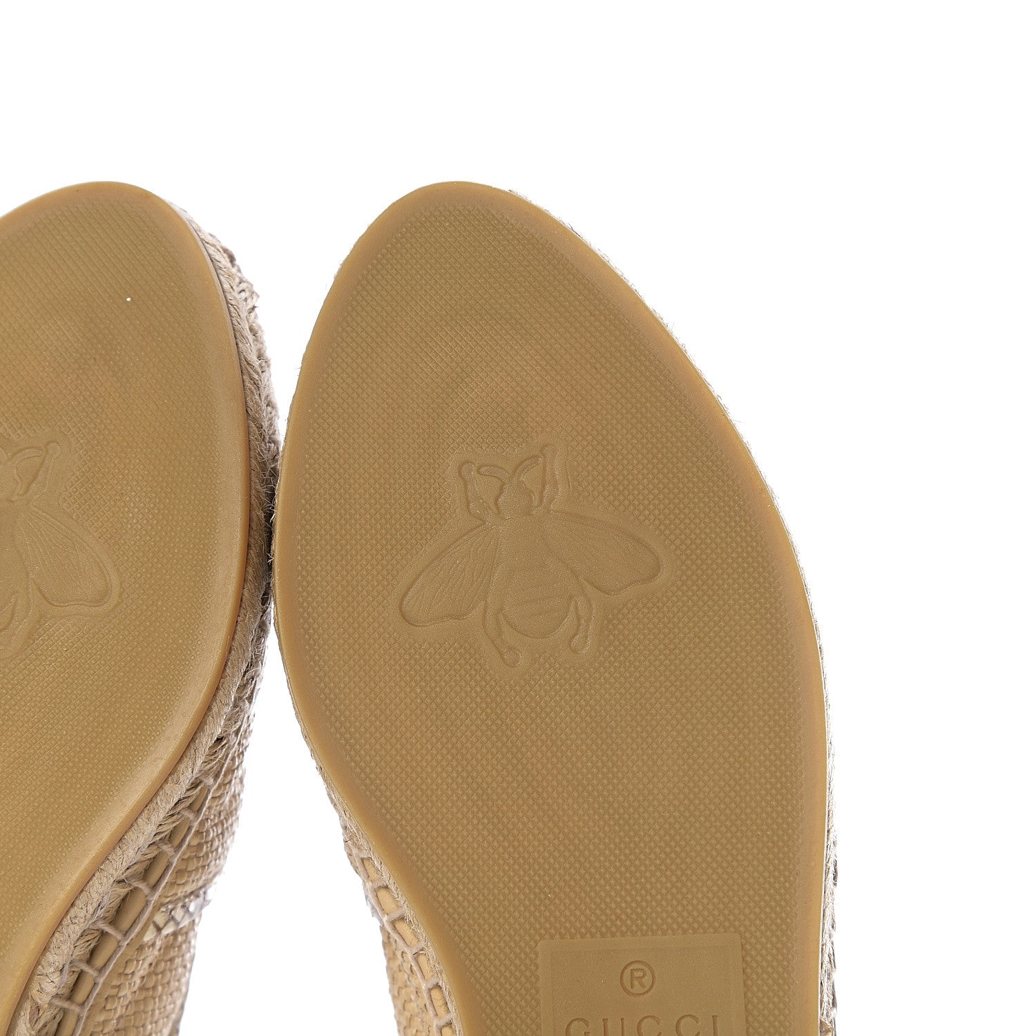 Gucci Straw Elaphe Matelasse GG Marmont Espadrilles 38.5 Natural Cream Brown 7 of 11