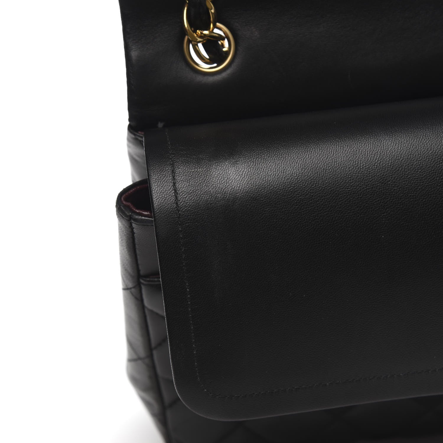 Chanel Lambskin Quilted Jumbo Double Flap Black 8 of 14