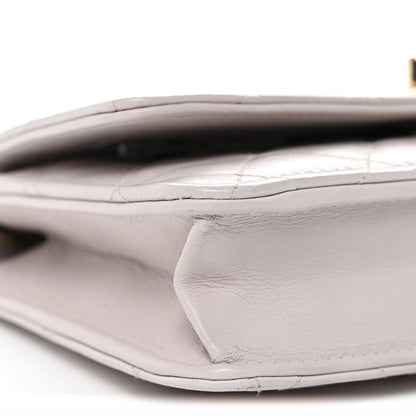 Chanel Lambskin Quilted Trendy CC Wallet On Chain WOC Lilac 10 of 14