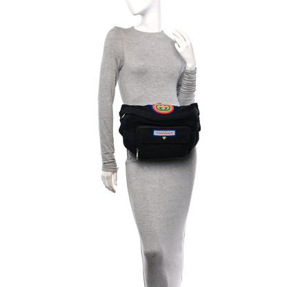 Gucci Nylon 80s Logo Patch Belt Bag Black 2 of 14