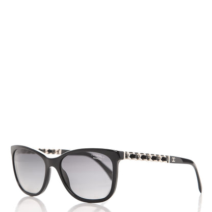 Chanel Cat Eye Chain Polarized Sunglasses 5260-Q Black 1 of 9