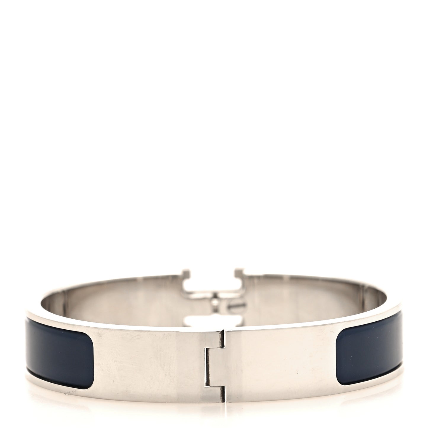 Enamel Narrow Clic Clac H Bracelet PM Bleu Biarritz