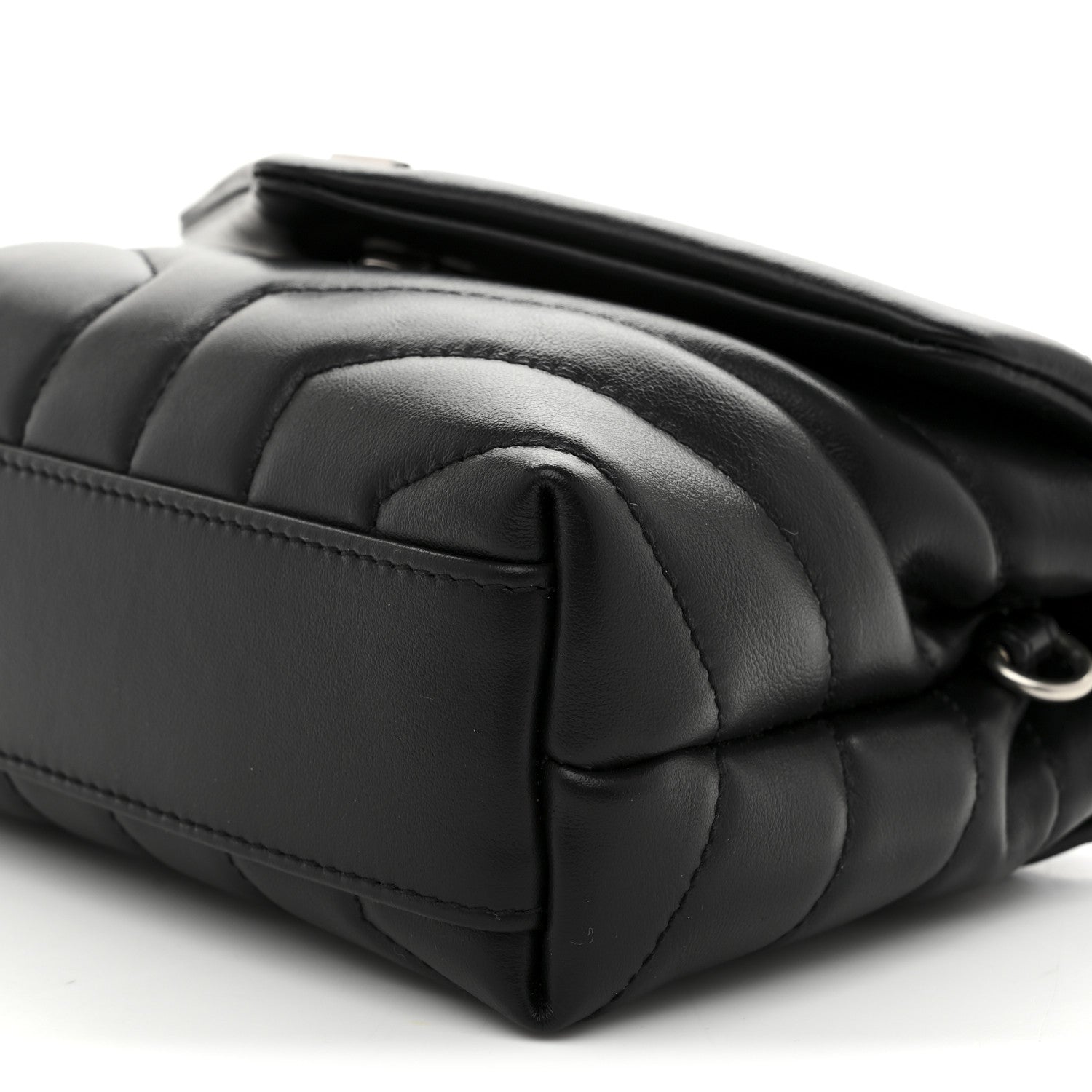 Saint Laurent Calfskin Y Quilted Monogram Toy Loulou Crossbody Bag Black 11 of 11