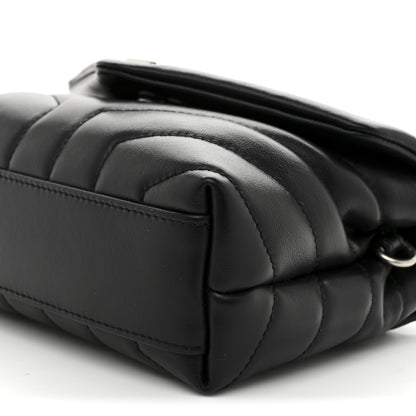 Saint Laurent Calfskin Y Quilted Monogram Toy Loulou Crossbody Bag Black 11 of 11