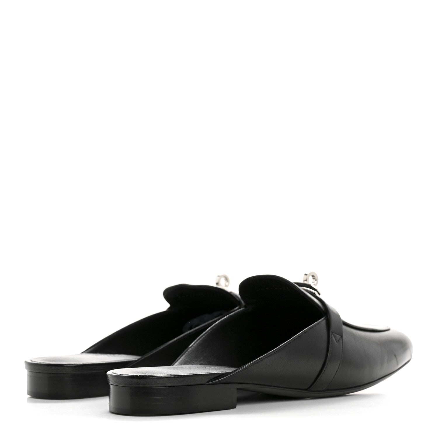 Hermes Goatskin Oz Mules 39 Black 5 of 12