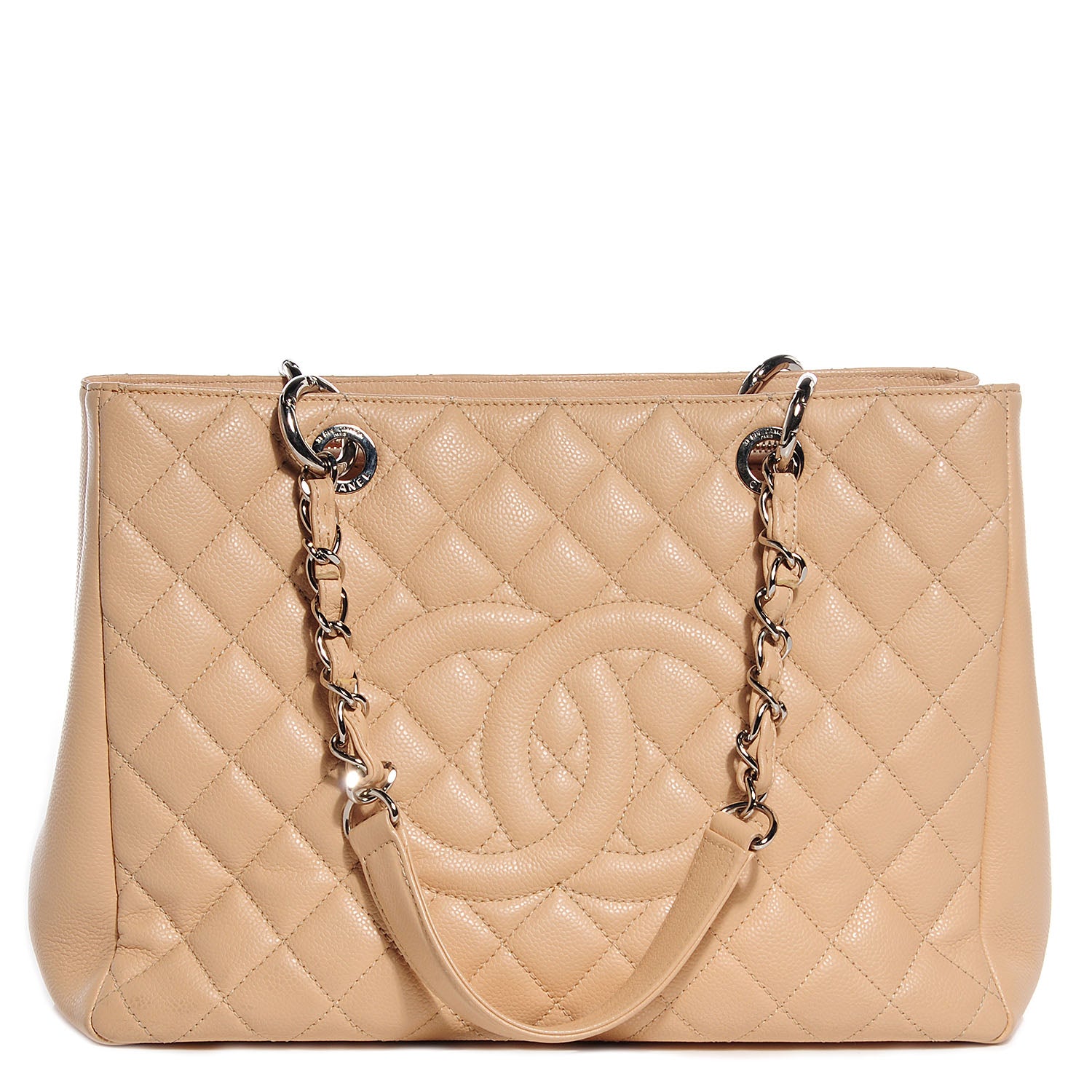 Chanel Caviar Quilted Grand Shopping Tote GST Beige Clair 1 of 7