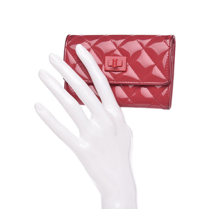 Chanel Patent Quilted Reissue Flap Card Holder Pink 2 of 11
