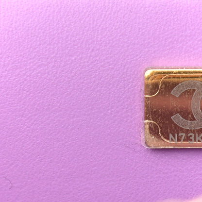 Chanel Lambskin Quilted Mini Pick Me Up Vanity Case Purple 8 of 11