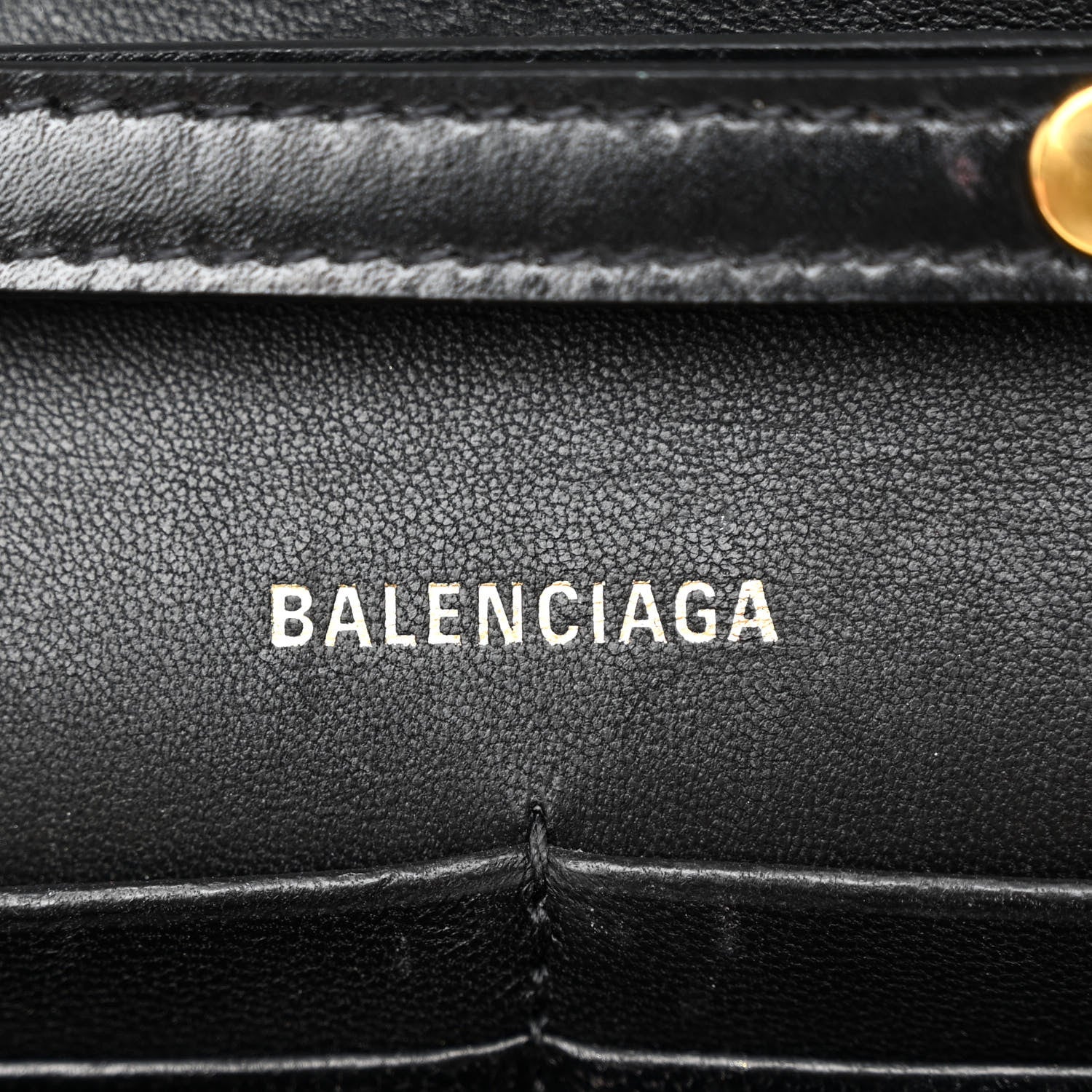 Balenciaga Shiny Box Calfskin Hourglass Chain Bag Black 6 of 9