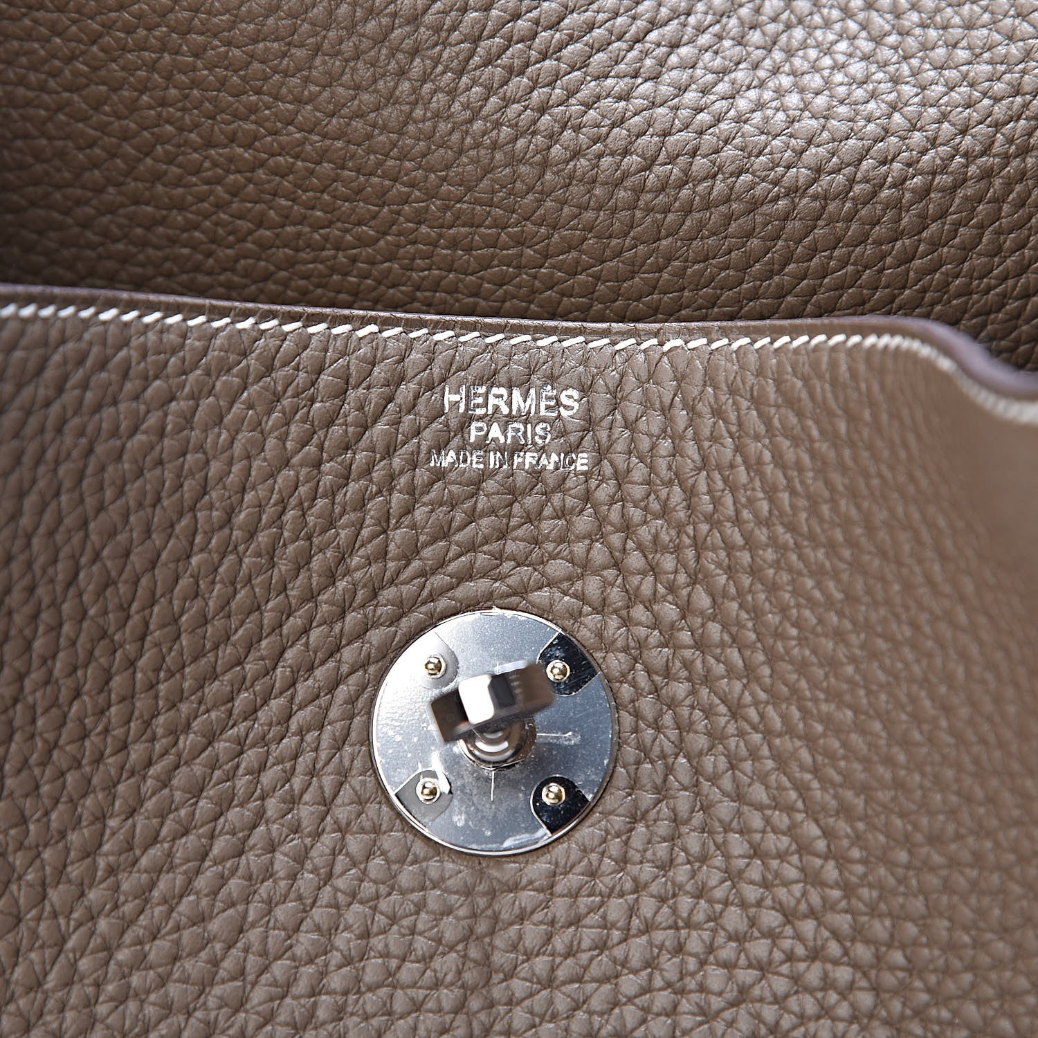 Hermes Taurillon Clemence Lindy 30 Etoupe 6 of 11
