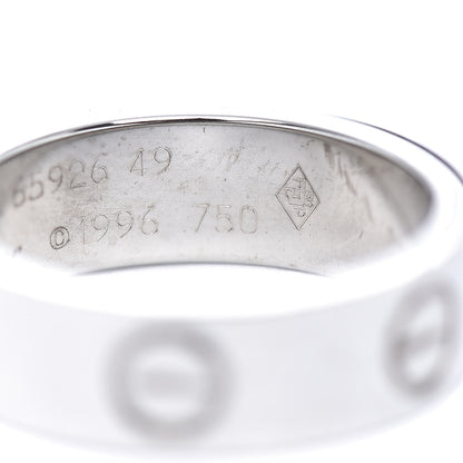 Cartier 18K White Gold 5.5mm LOVE Ring 49 4.75 5 of 5