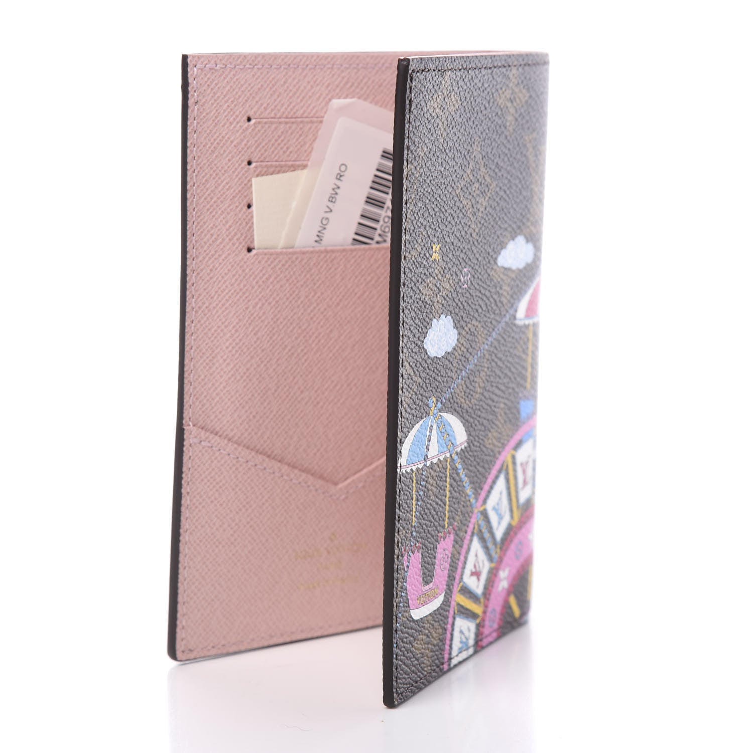 Louis Vuitton Monogram 2020 Christmas Animation Big Wheel Passport Cover Rose Ballerine 2 of 6