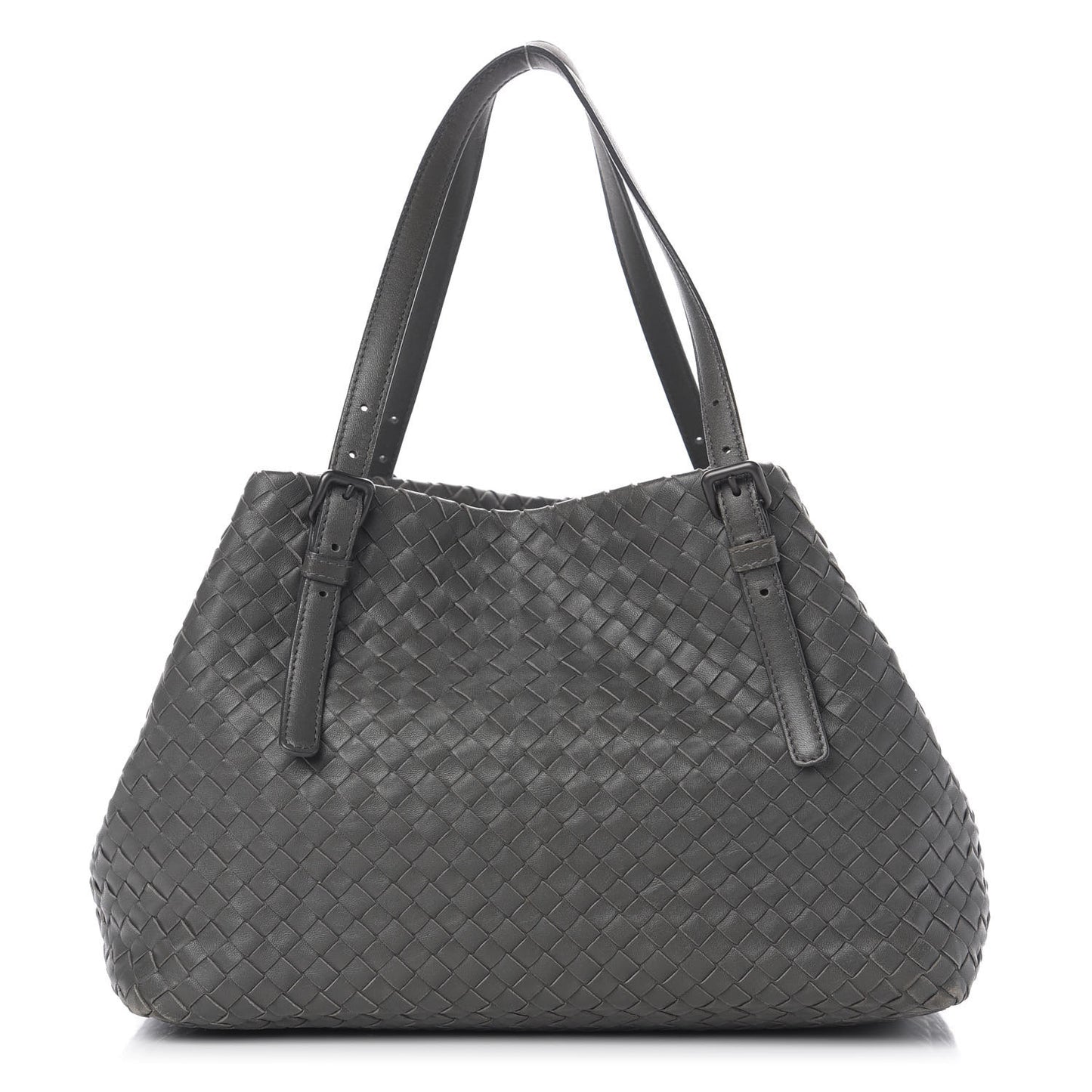 Nappa Intrecciato Medium Seamless Tote Light Grey