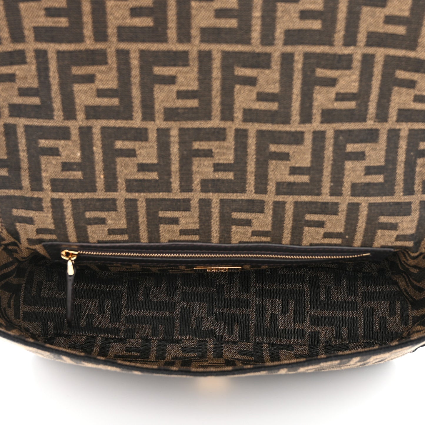 Fabric Jacquard FF 1974 Medium Baguette Tobacco Moro Black