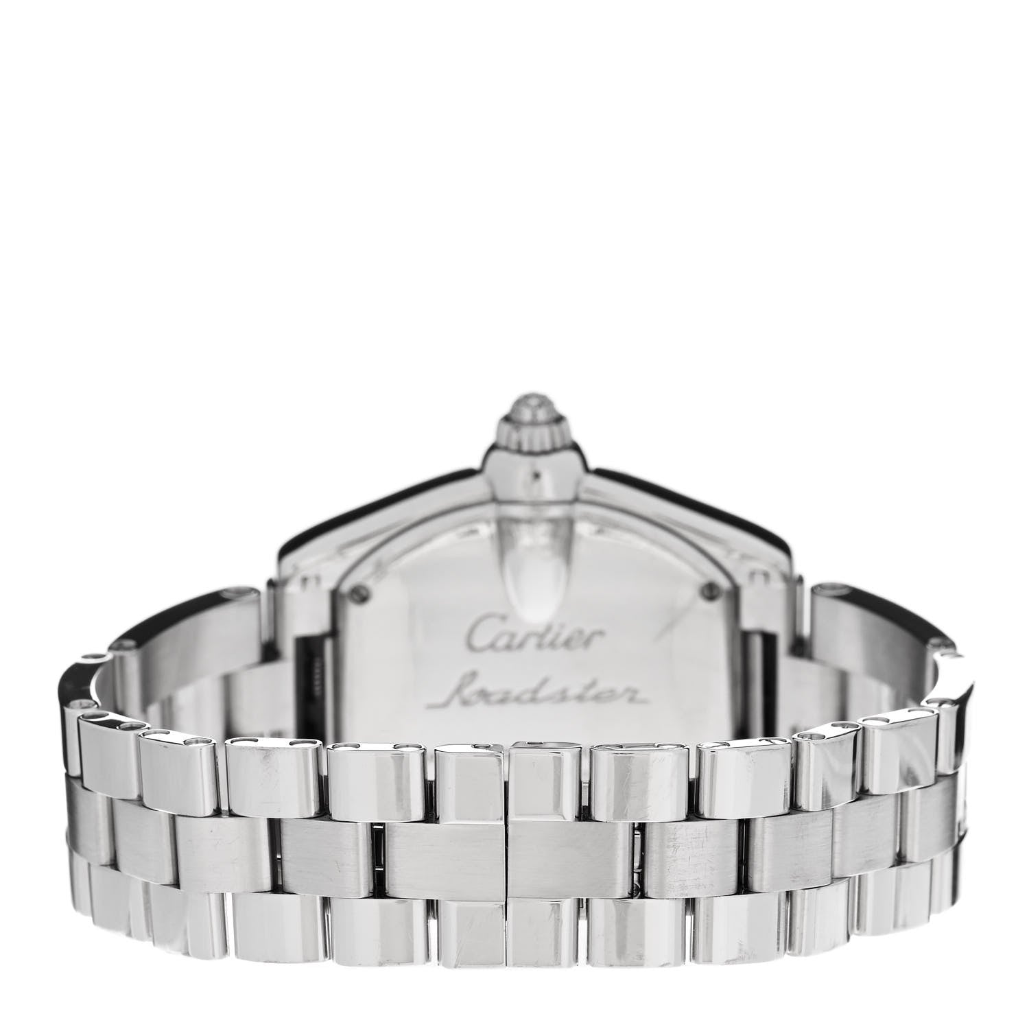 Cartier 18K White Gold Diamond 31mm Roadster Quartz Watch 3 of 4