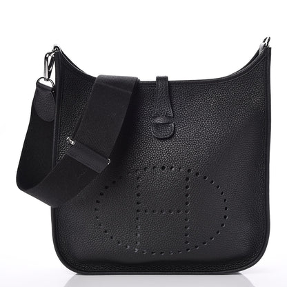 Hermes Taurillon Clemence Evelyne III PM Black 1 of 7
