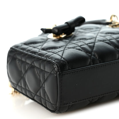 Christian Dior Lambskin Cannage Small Lady D-Joy Black 9 of 10