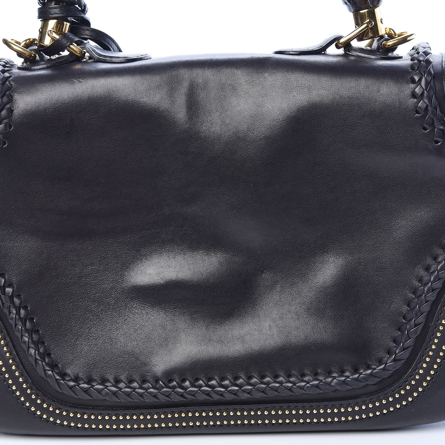 Gucci Calfskin New Bamboo Large Top Handle Bag Black 22 of 22