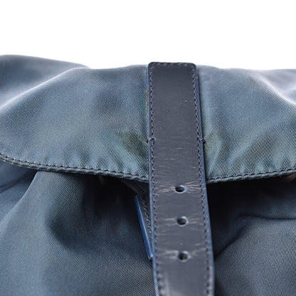 Prada Nylon Vela Cinch Backpack Blue 16 of 17