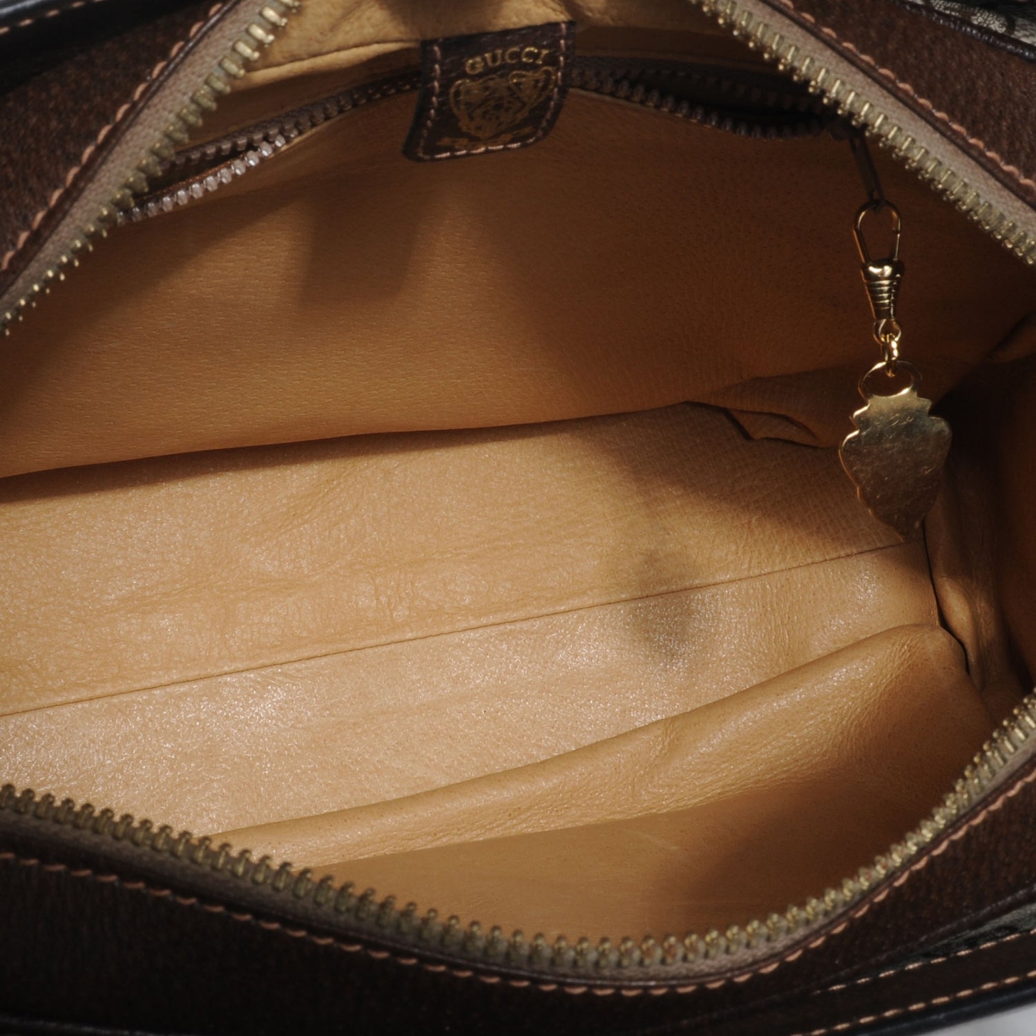 Gucci Monogram Handbag Brown 5 of 6