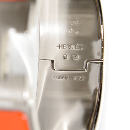 Hermes Enamel Wide Clic Clac H Bracelet PM Orange 5 of 6