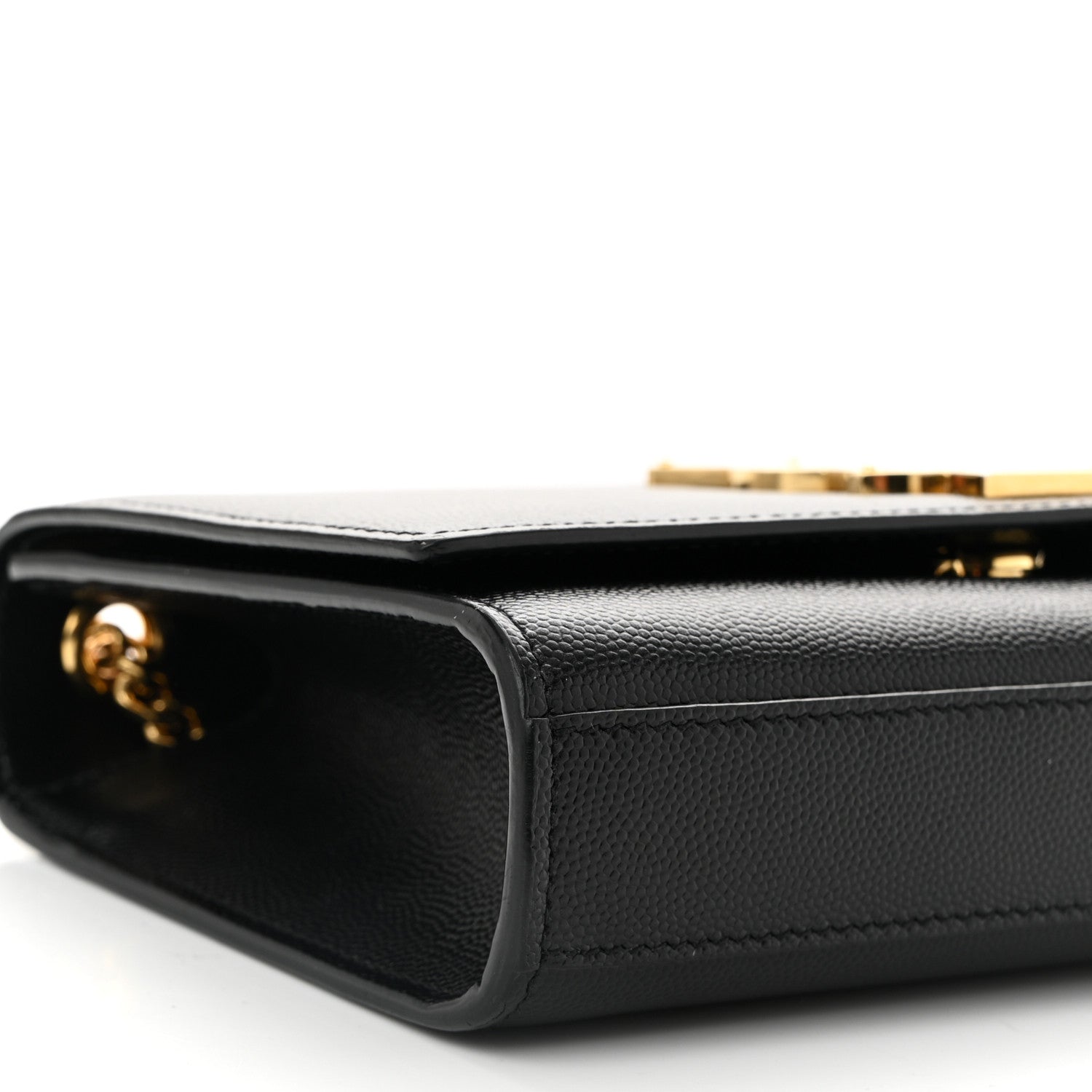 Saint Laurent Grain De Poudre Small Monogram Kate Satchel Black 9 of 11