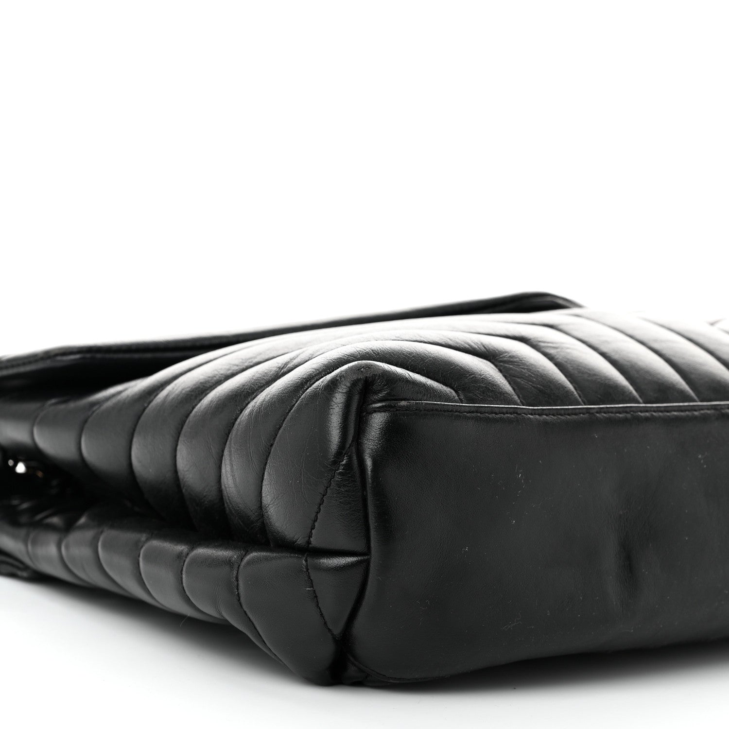 Saint Laurent Calfskin Y Quilted Monogram Monochrome Medium Loulou Chain Satchel Black 9 of 14