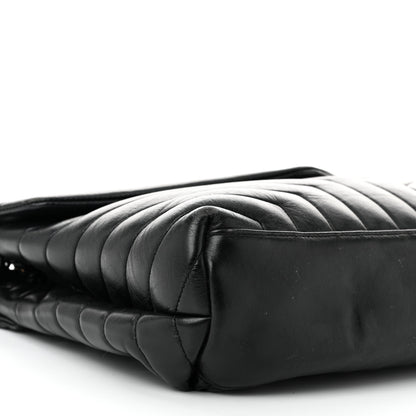 Saint Laurent Calfskin Y Quilted Monogram Monochrome Medium Loulou Chain Satchel Black 9 of 14