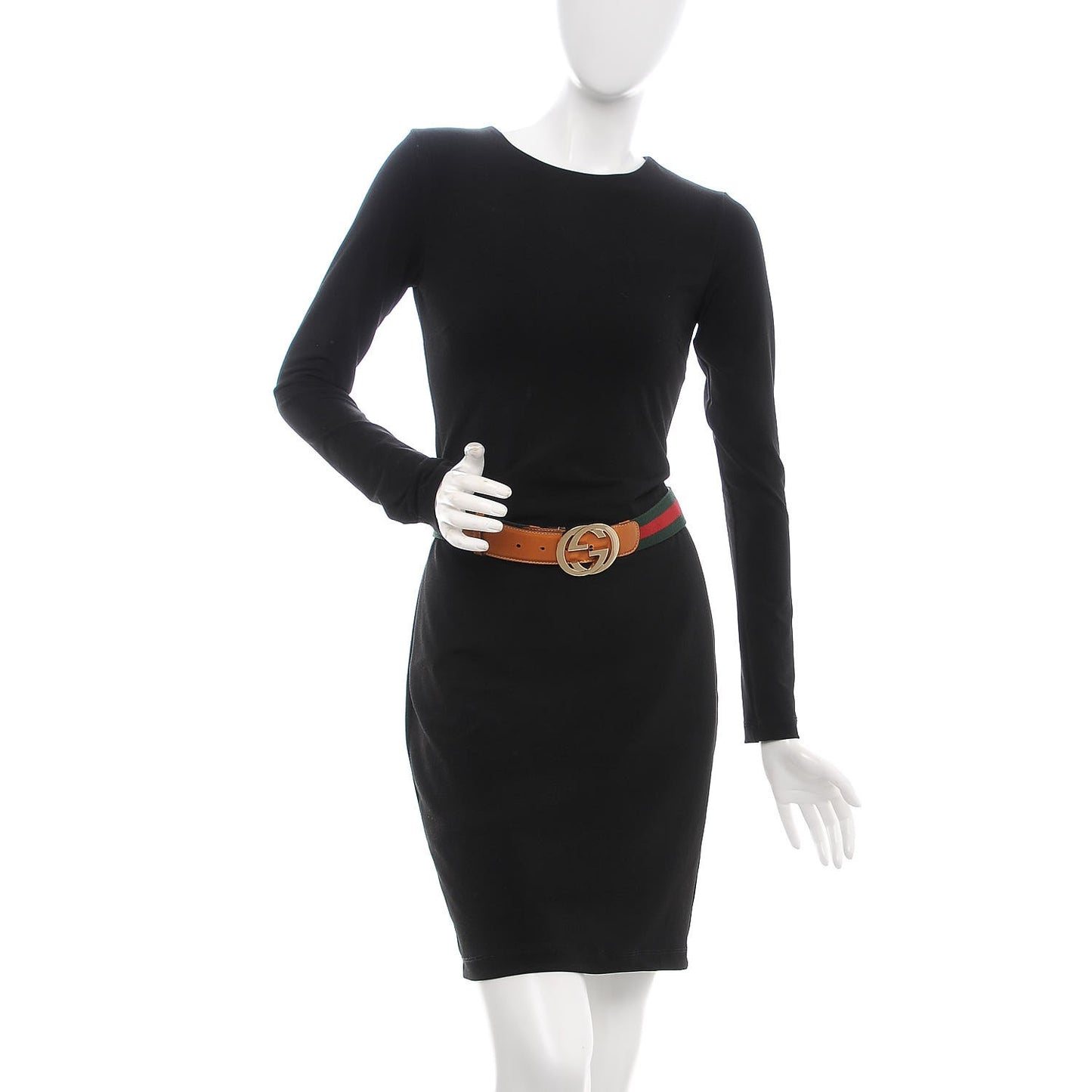 Calfskin Web Interlocking G Belt 85 34