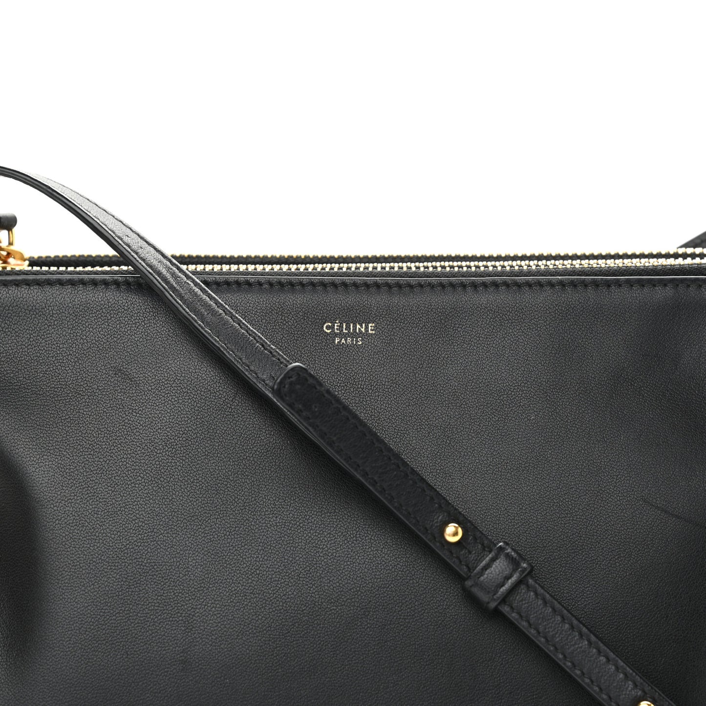 Lambskin Large Trio Crossbody Bag Black
