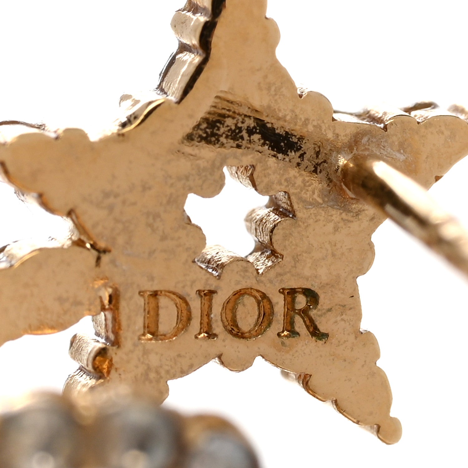 Christian Dior Crystal Clair D Lune Wrap Around Earrings Gold 4 of 5