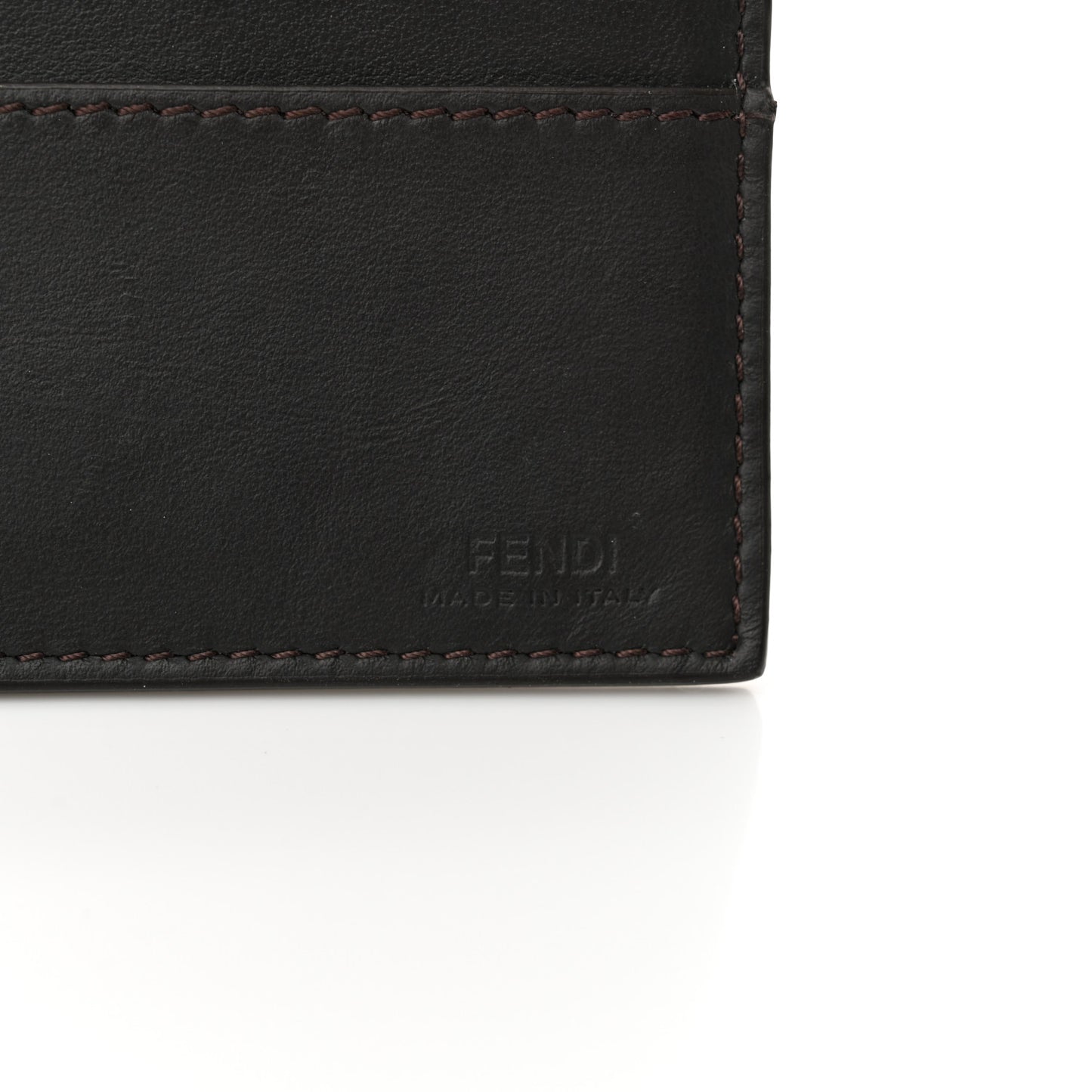 Fabric Jacquard Vitello Grace FF 1974 Fendigraphy Wallet On Chain Tobacco Moro Ebano
