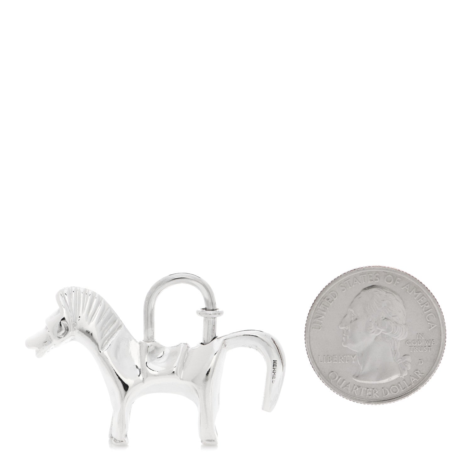 Hermes Sterling Silver Horse Cadena Lock 2 of 5