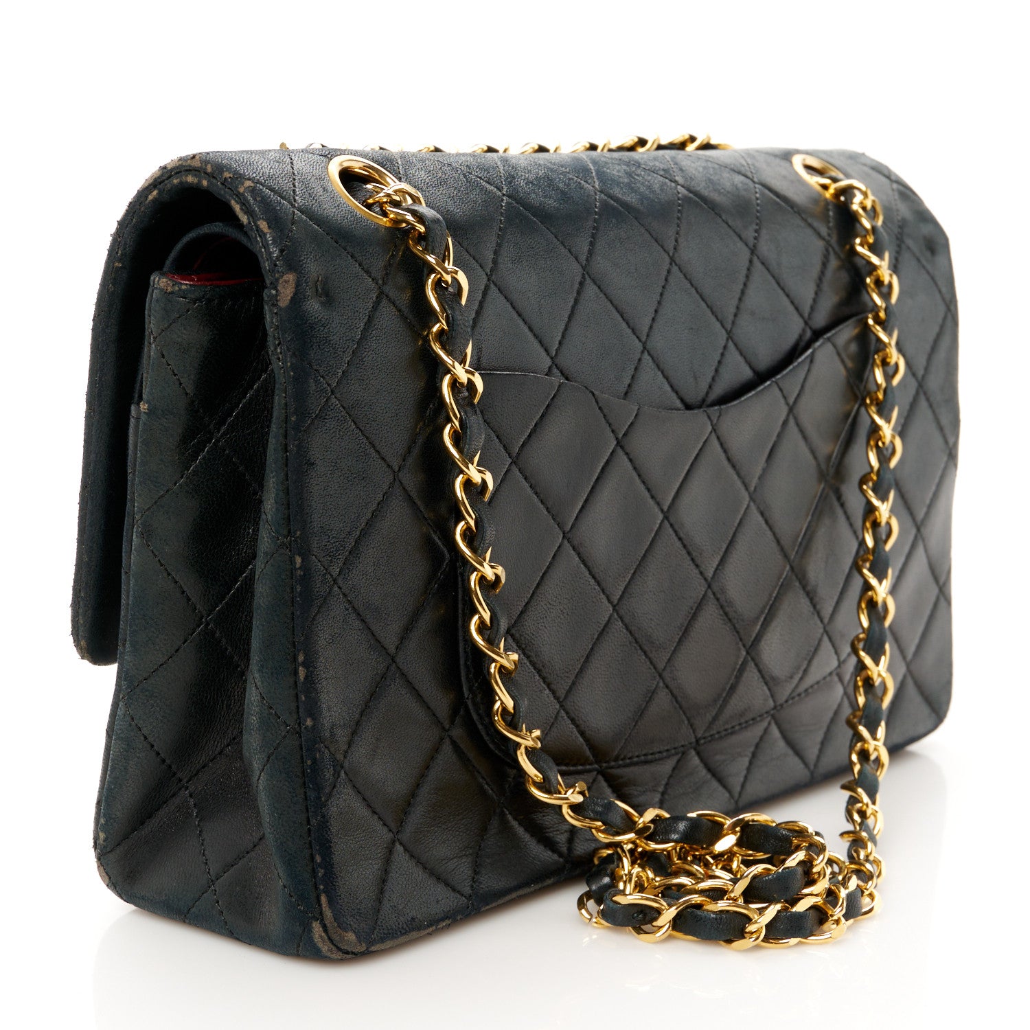 Chanel Lambskin Quilted Medium Double Flap Black 2 of 15