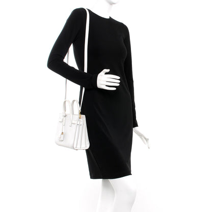 Saint Laurent Calfskin Nano Sac de Jour Dove White 2 of 17